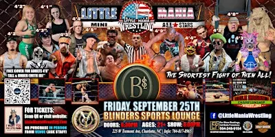 Charlotte, NC -  Little Mania Mini Wrestling @ Blinders Sports Lounge