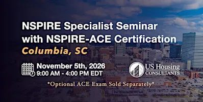 NSPIRE Specialist Seminar with NSPIRE-ACE Certification - Columbia, SC