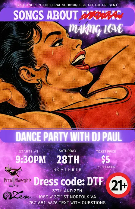 Songs About Making Love: Dance Party with DJ Paul!