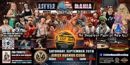 Iowa City, IA - Little Mania Mini Wrestling @ First Avenue Club