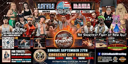 Dalton, GA -  Little Mania Mini Wrestling @ Crescent City Tavern