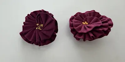 Fabric Flower Hair Clips