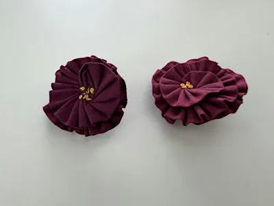 Fabric Flower Hair Clips