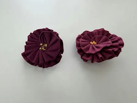 Fabric Flower Hair Clips