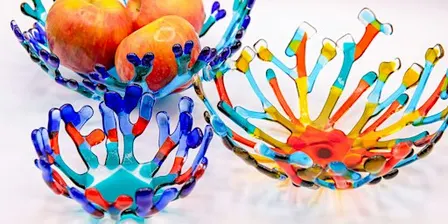 Gather & Make: Coral Glass Bowl