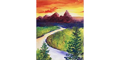Grand Tetons Sunset - Paint and Sip in San Antonio | Classpop!™