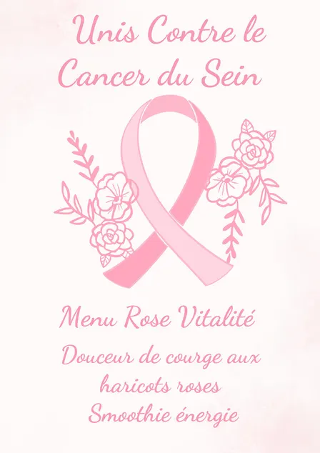 Menu Rose Vitalité - Atelier de cuisine 18 Oct