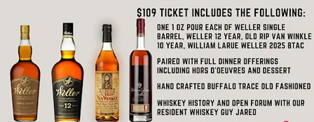 Hard to find Allocated Whiskey Tasting and Dinner