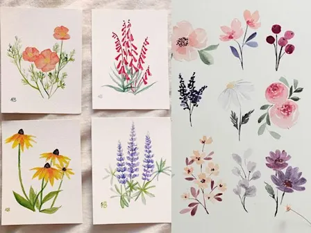 Hello Sunshine pop up art class - BYOB Watercolor cards painting