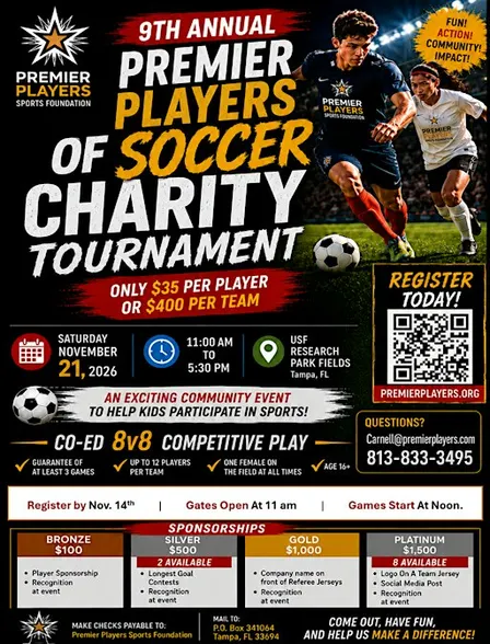 9th Annual Premier Players of Soccer Charity Tournament