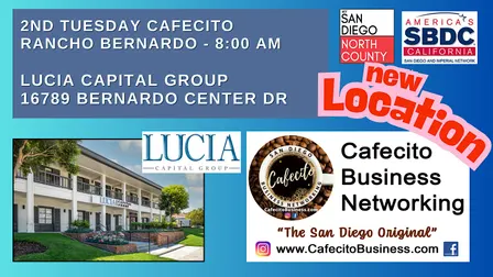 Cafecito Business Networking Rancho Bernardo - Cafecito 2nd Tuesday Oct
