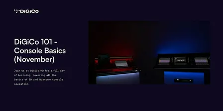 DiGiCo 101 - Console Basics - November 2026