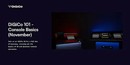 DiGiCo 101 - Console Basics  - November 2026