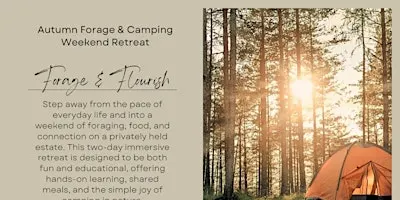 3rd to 4th Oct 2026: Autumn Forage & Camping Weekend Retreat