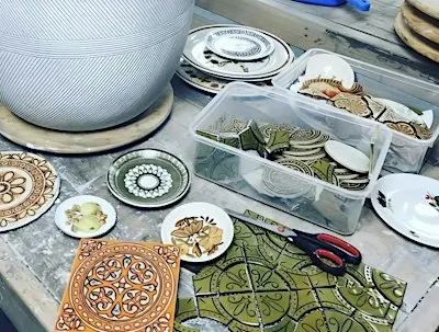 "Smash and Treasure" Mosaicing with Crockery and special keepsakes