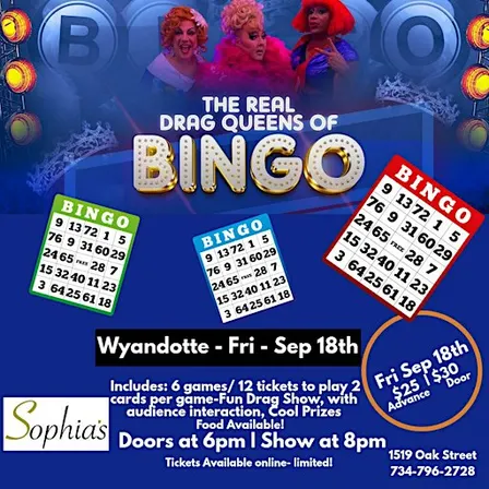 The Real Drag Queens of Bingo -Fri Sep 18th-  Wyandotte