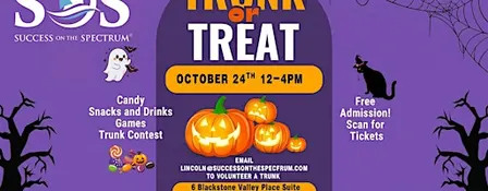 Free Autism Event: Trunk or Treat!