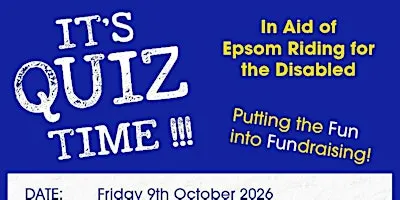 QUIZ NIGHT in aid of Epsom Riding for the Disabled