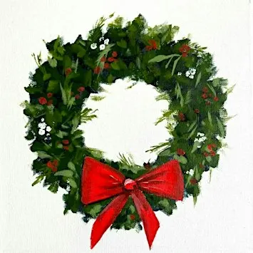 Wreath painting workshop with Art by Izzy