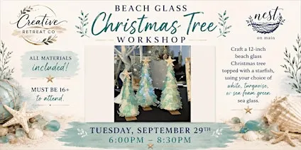 Beach Glass Christmas Tree Workshop with Amanda of Creative Retreat