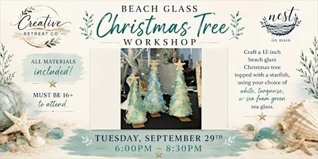 Beach Glass Christmas Tree Workshop with Amanda of Creative Retreat