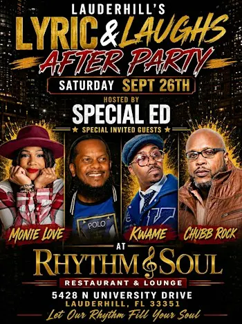 Lauderhill's Lyric & Laughs After Party