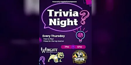 Thursday Trivia at Wingate Social House