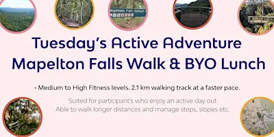 NDIS Active Adventure Day – Mapleton Falls Walk & BYO Picnic Lunch