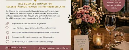 Grow & Connect Dinner - Für selbstständige Frauen im Nürnberger Land