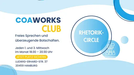 Rhetorik-Circle - 2x monatlich: Intensiv-Training und indiv. Coaching