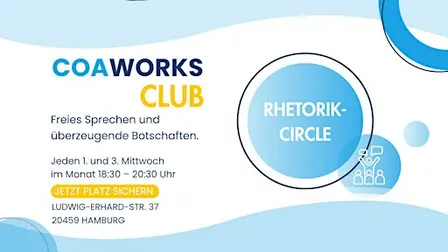 Rhetorik-Circle - 2x monatlich: Intensiv-Training und indiv. Coaching