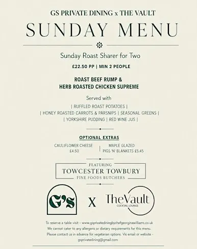 G’S X THE VAULT SUNDAY ROASTS