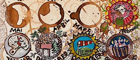 Ein kreativer Jahresrückblick mit Kaffee, Farbe und persönlichen Erinnerung