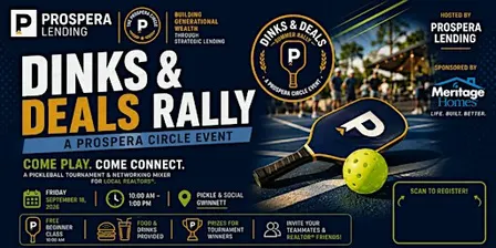 Dinks & Deals Pickleball tournament. A Prospera Circle Event