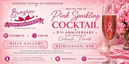 Brasier con Propósito + Pink Sparkling Cocktail + 5th Anniversary.