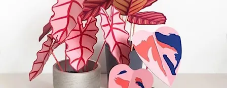 Atelier plante décorative en papier / Workshop: papieren planten