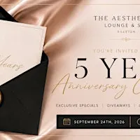 Cheers to the 5th!  Celebrating 5 years of The Aesthetics Lounge and Spa