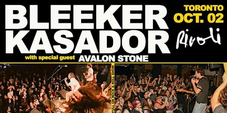Bleeker x Kasador LIVE in Toronto | October 2 @ Rivoli