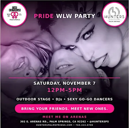 Palm Springs Pride 2026: WLW / Sapphic Day Party at Hunters Palm Springs