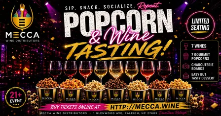 Gourmet Popcorn & Wine Tasting - Raleigh-Durham, NC