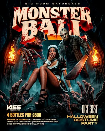 MONSTER BALL IN BIGROOM SATURDAYS AT KISS LOUNGE