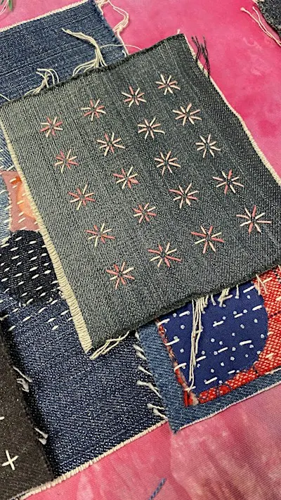 Sashiko Style Visible Mending Workshop
