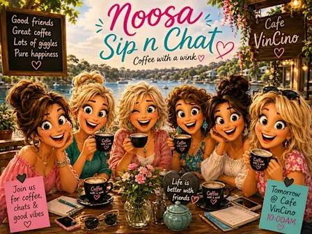 Noosa Sip n Chat weekly coffee