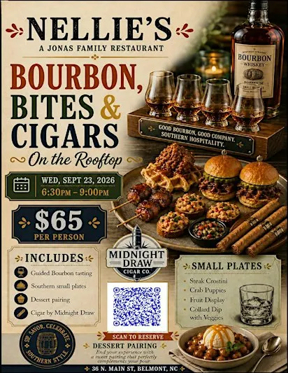 Nellie's Southern Kitchen presents Bourbon, Bites and Cigars