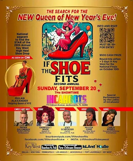 IF THE SHOE FITS Queen of New Years Eve STAR Search: JACKSONVILLE! NO COVER