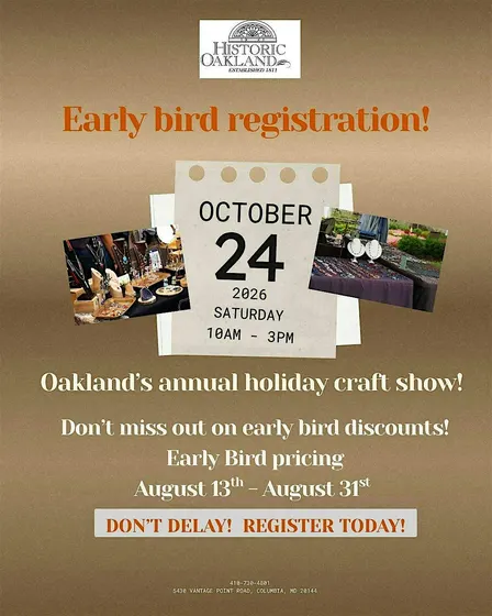 Historic Oakland Holiday Craft Show -- VENDOR REGISTRATION