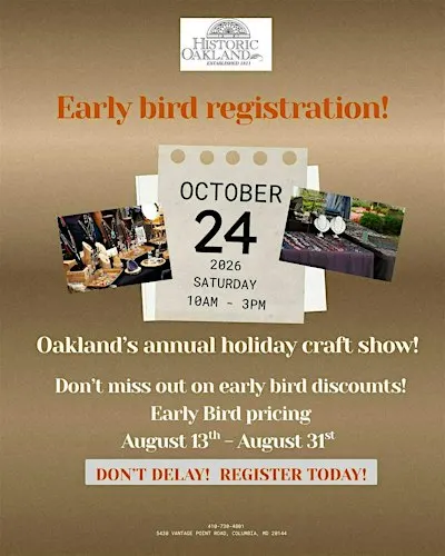 Historic Oakland Holiday Craft Show --  VENDOR REGISTRATION
