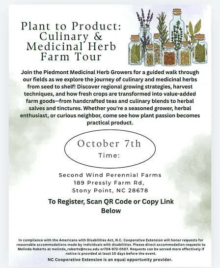 Plant to Product: Culinary & Medicinal Herb Farm Tour