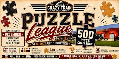 League - Jigsaw Puzzle Night at Crazy Train 500 Piece
