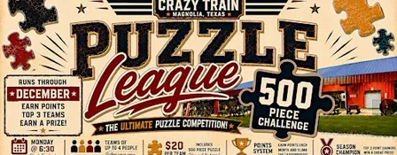 League - Jigsaw Puzzle Night at Crazy Train 500 Piece